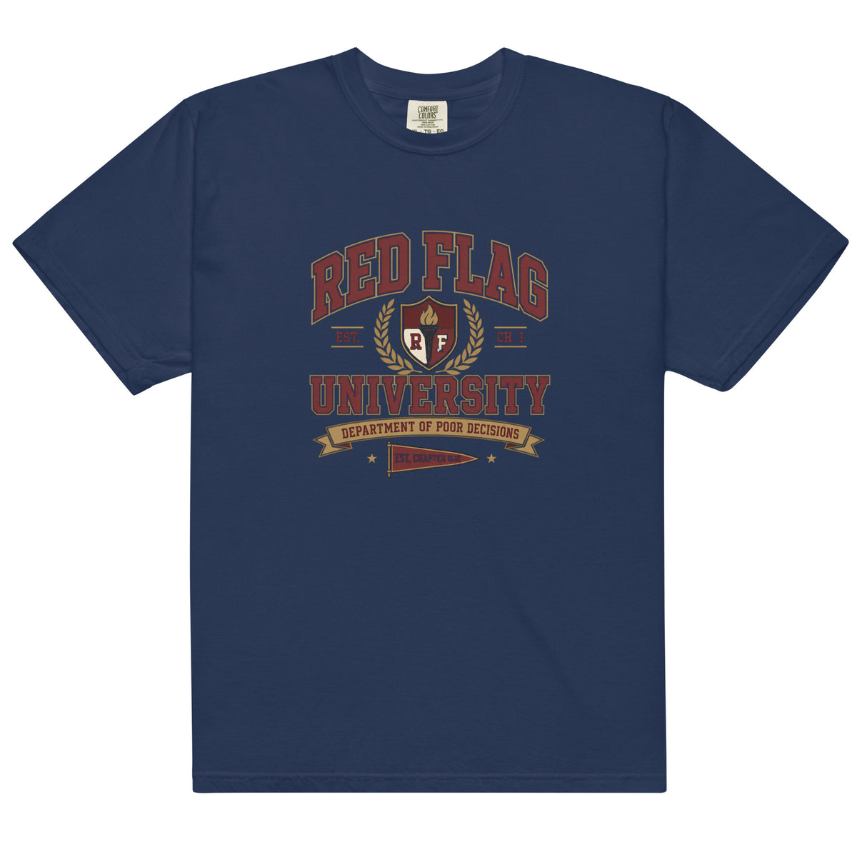 Red Flag University Dark Romance Graphic Tee - T - SHIRT - TheSpinedLife
