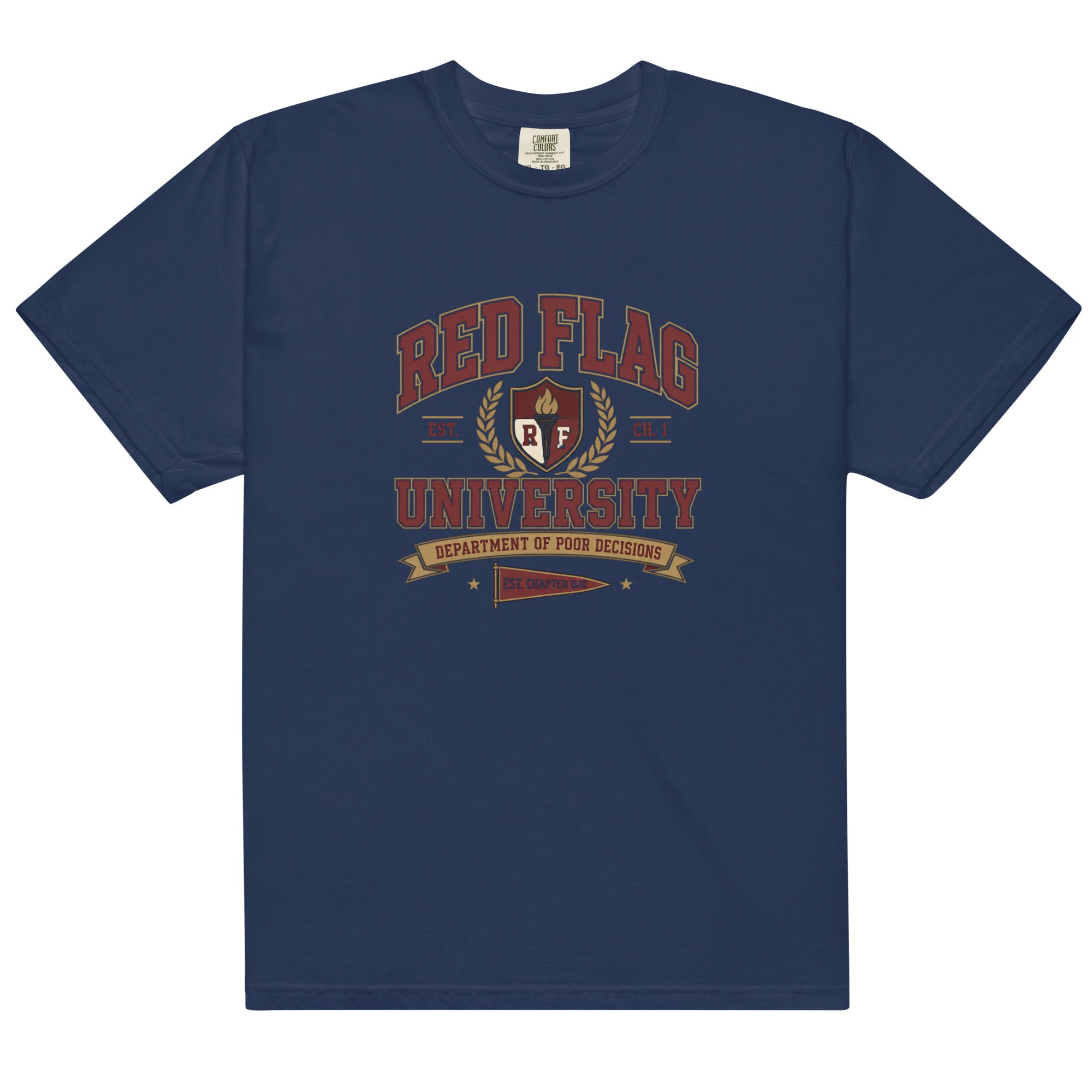 Red Flag University Dark Romance Graphic Tee - T - SHIRT - TheSpinedLife