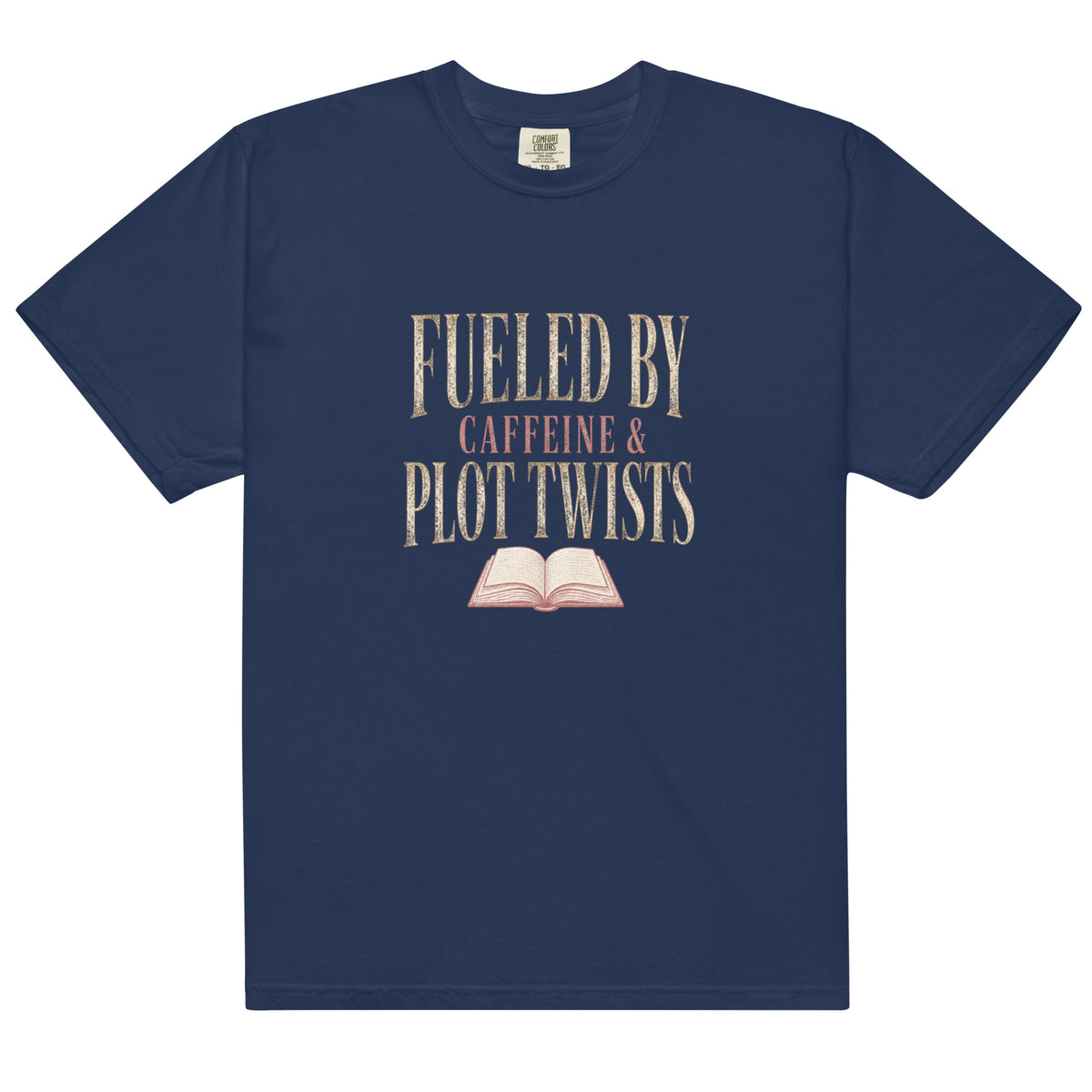 Fueled by Caffeine & Plot Twists Graphic Tee - T - SHIRT - TheSpinedLife