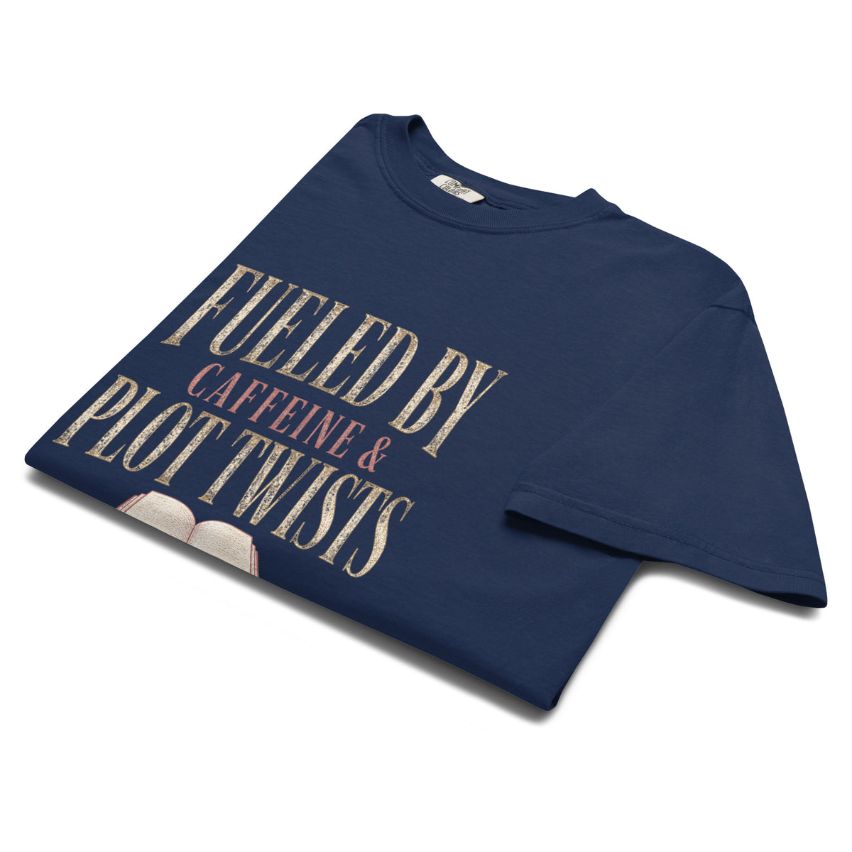 Fueled by Caffeine & Plot Twists Graphic Tee - T - SHIRT - TheSpinedLife