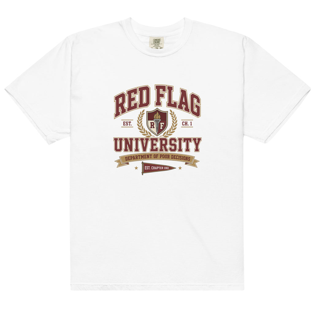 Red Flag University Dark Romance Graphic Tee - T - SHIRT - TheSpinedLife