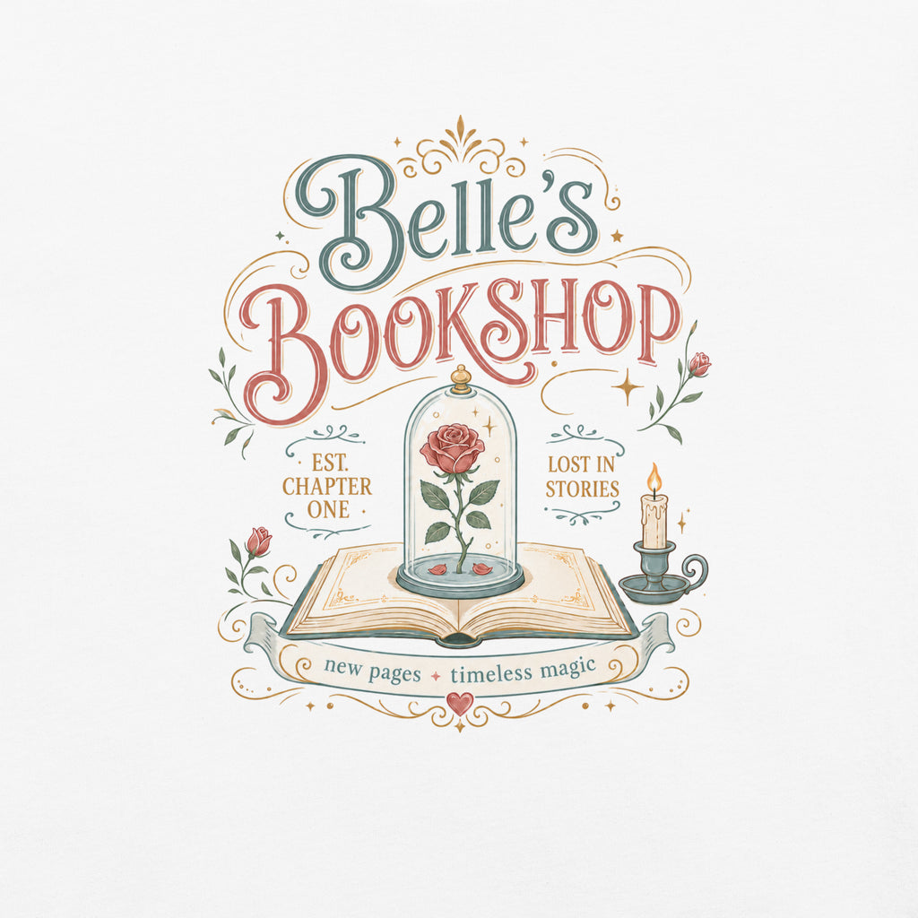 Belle's Bookshop Graphic Tee - T - SHIRT - TheSpinedLife