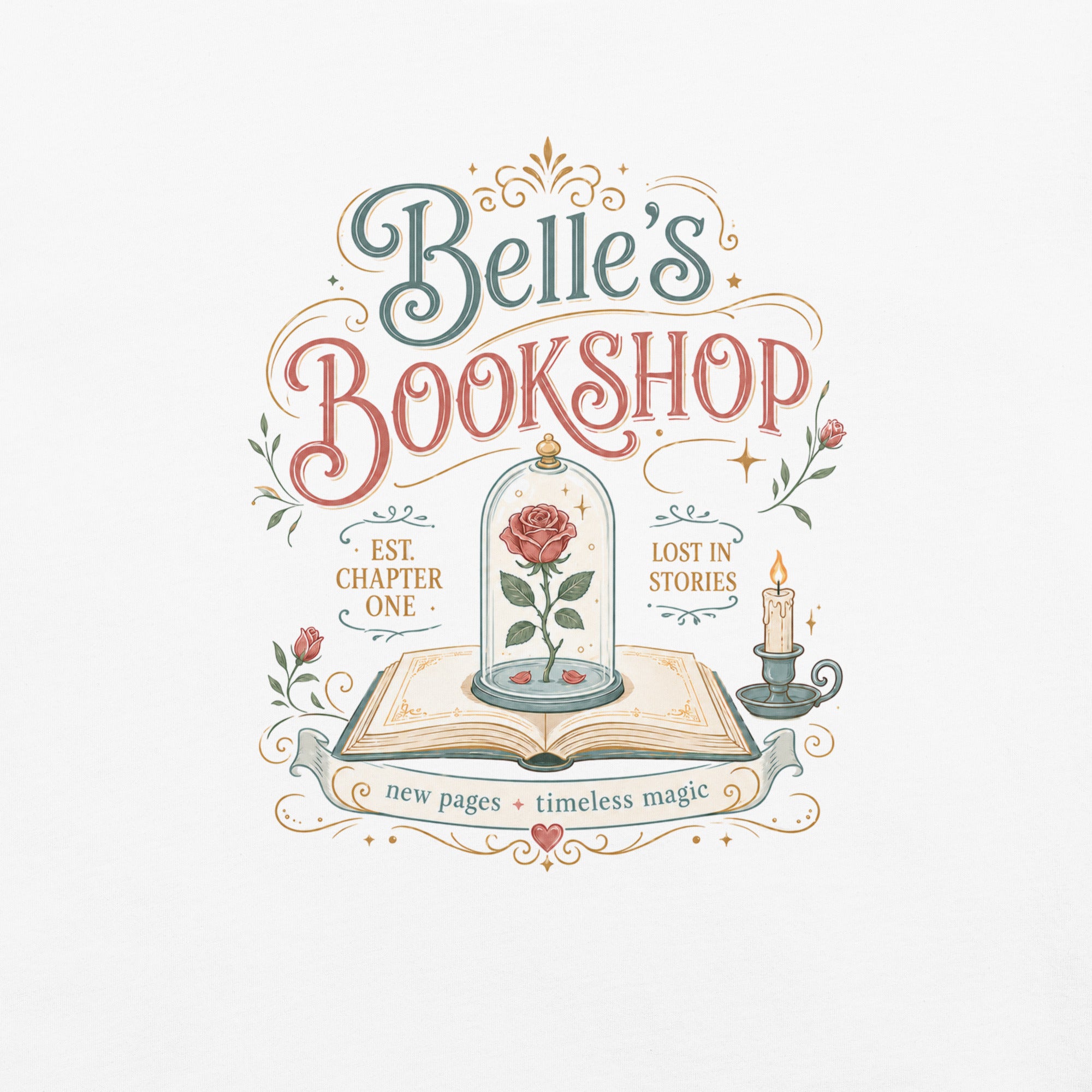 Belle's Bookshop Graphic Tee - T - SHIRT - TheSpinedLife
