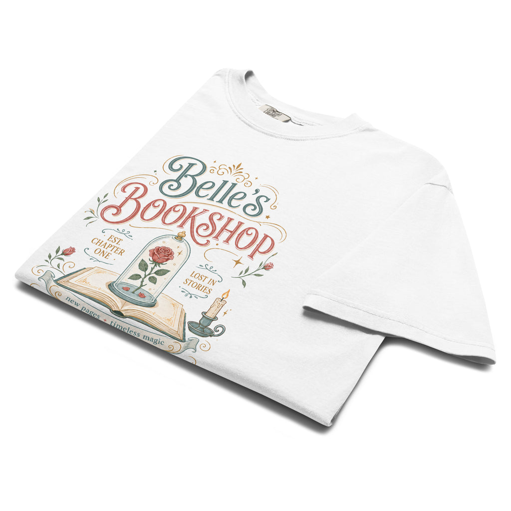 Belle's Bookshop Graphic Tee - T - SHIRT - TheSpinedLife