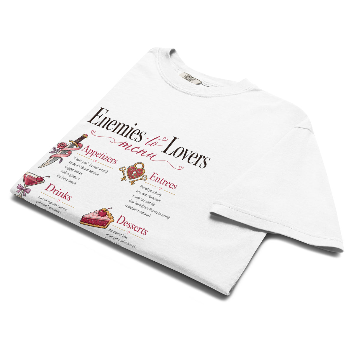 Enemies to Lovers Menu Bookish Graphic Tee - T - SHIRT - TheSpinedLife