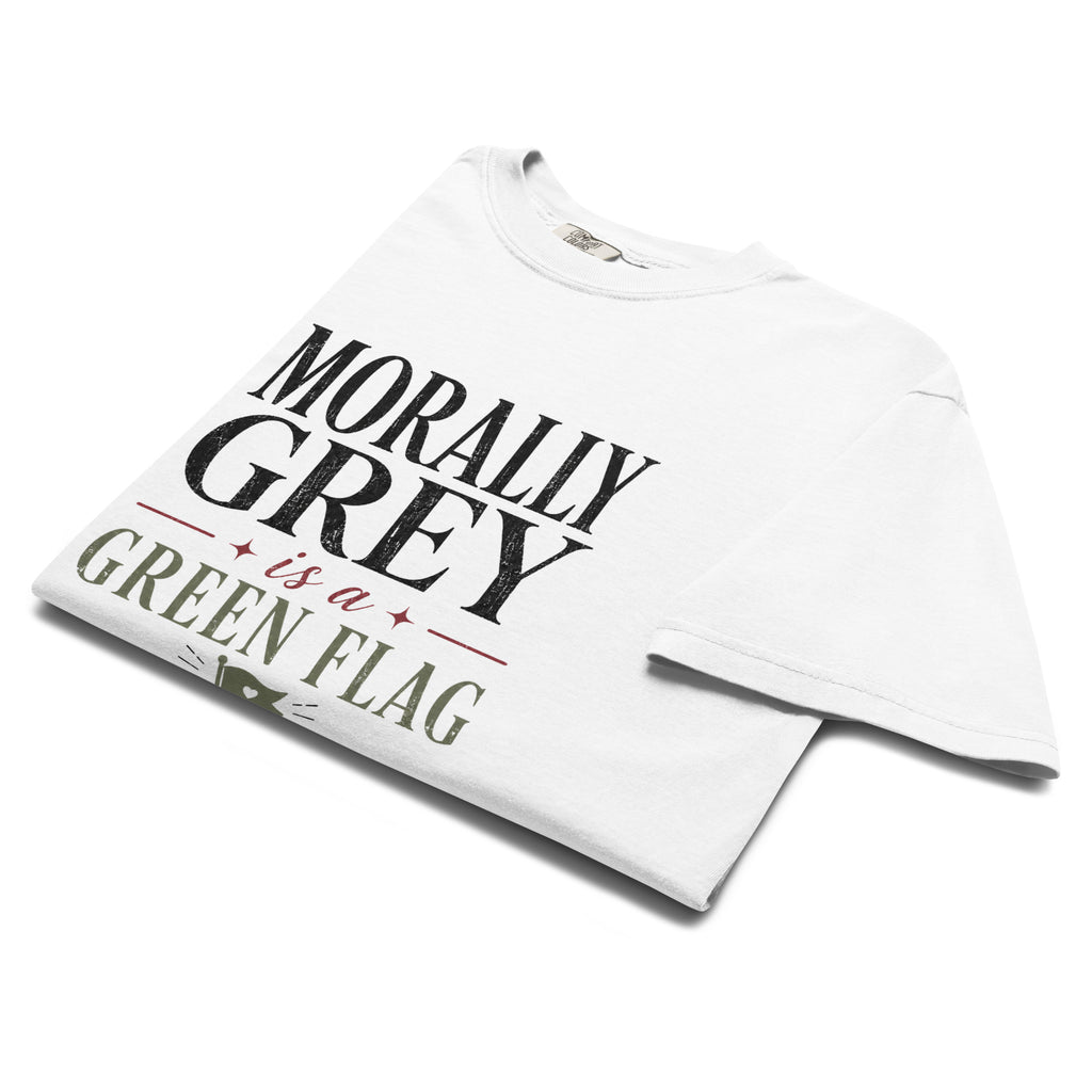 Morally Grey Is a Green Flag Graphic Tee - T - SHIRT - TheSpinedLife