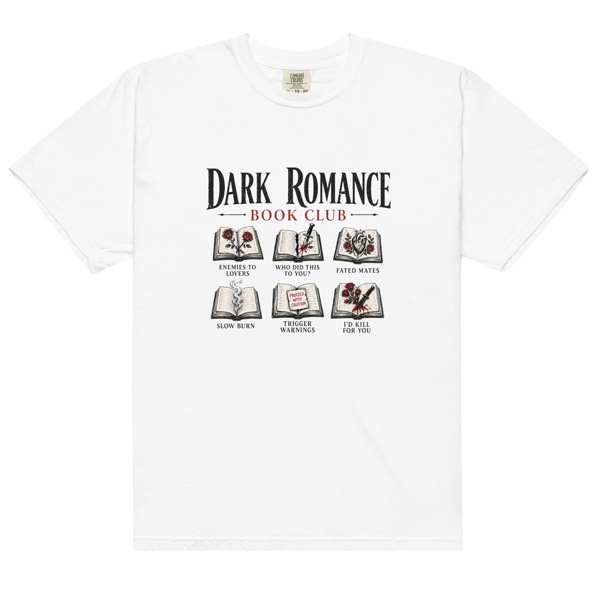 Dark Romance Book Club Graphic Tee - T - SHIRT - TheSpinedLife