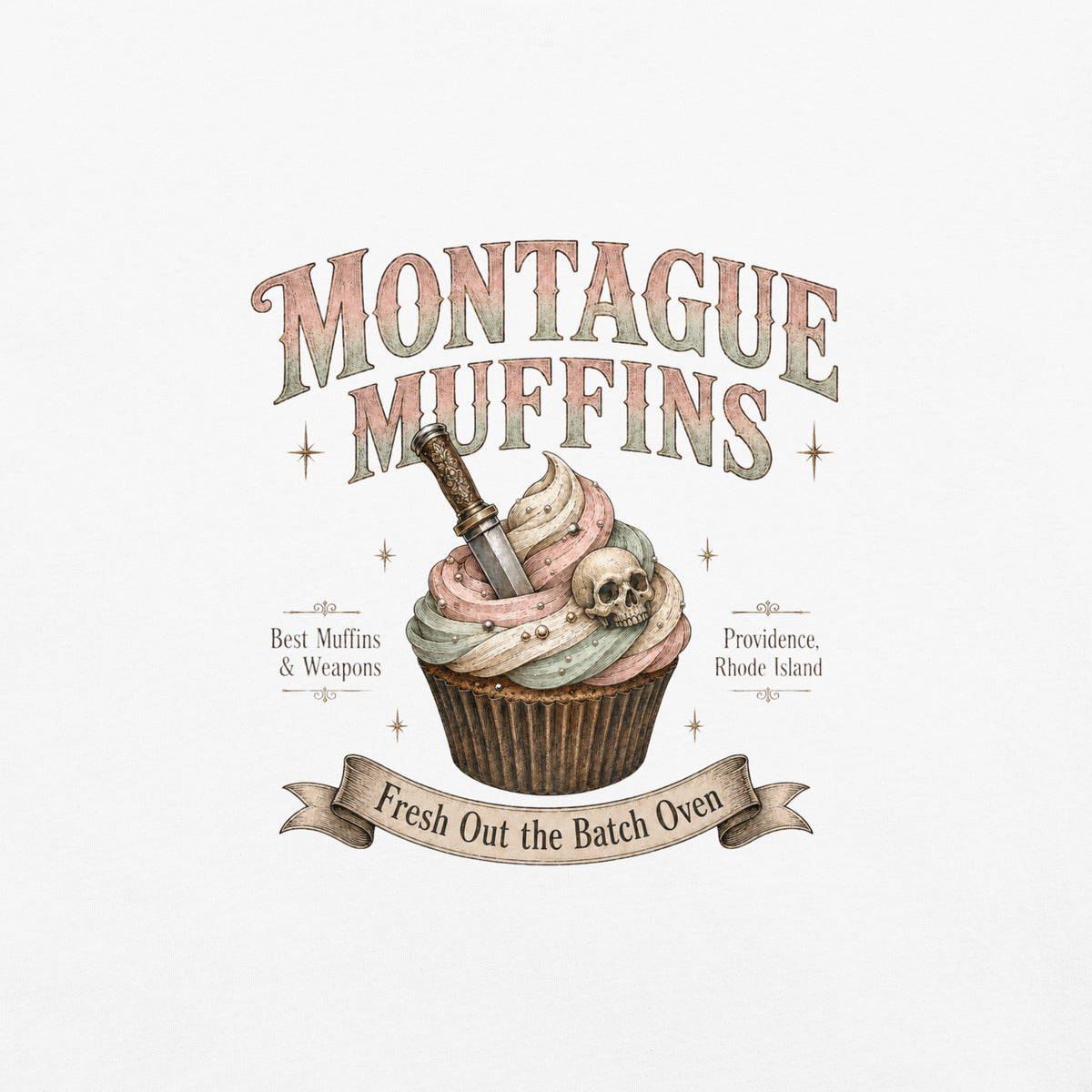 Montague Muffins Leather & Lark Tee - T - SHIRT - TheSpinedLife