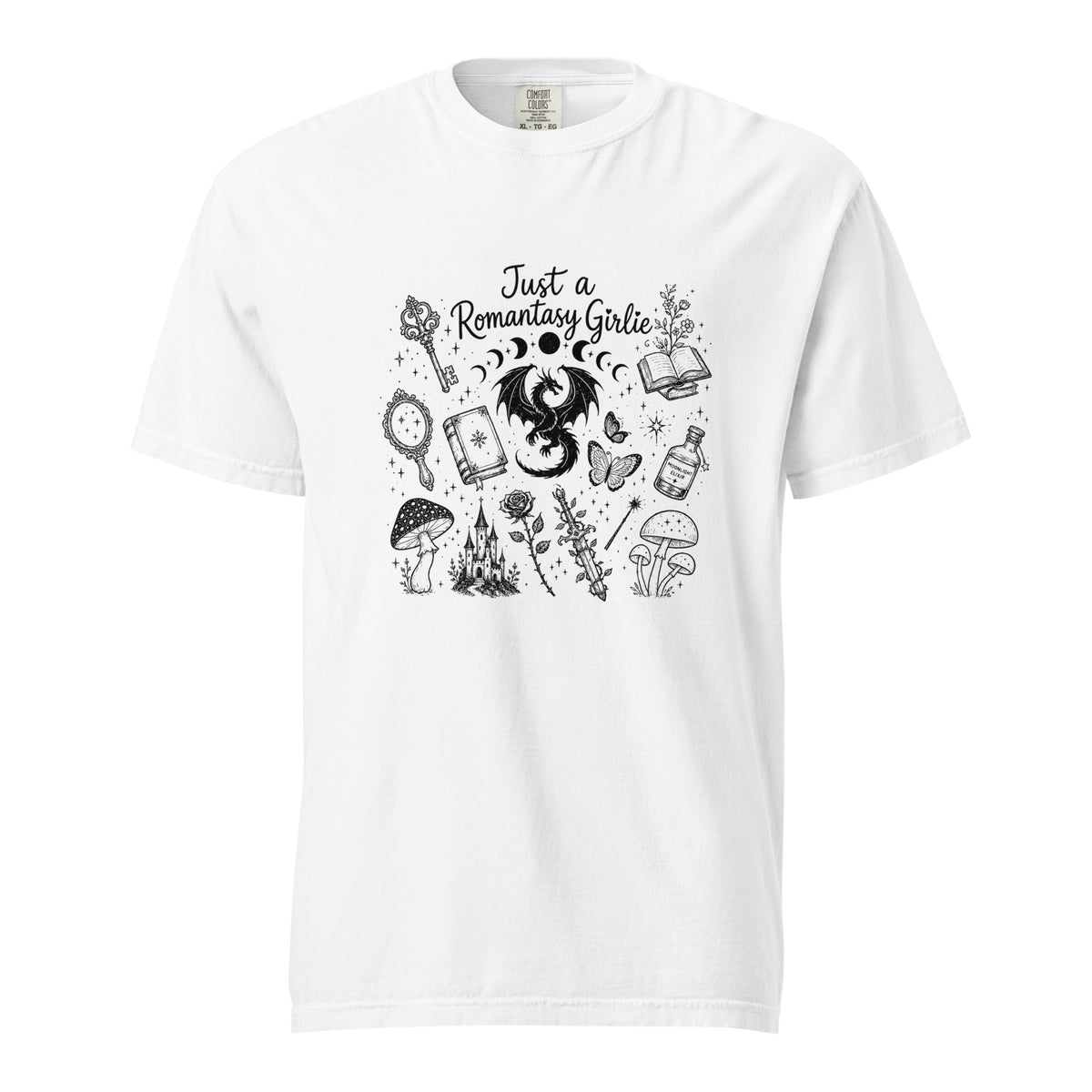 Romantasy Girlie Graphic Tee - T-SHIRT - TheSpinedLife