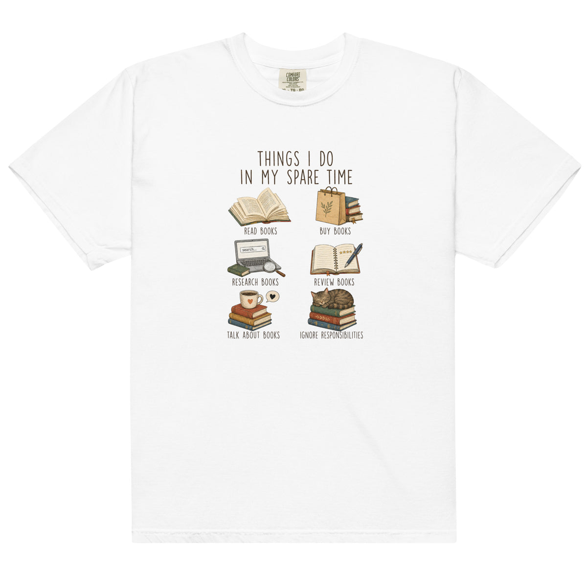 Things I Do In My Spare Time Graphic Tee - T-SHIRT - TheSpinedLife