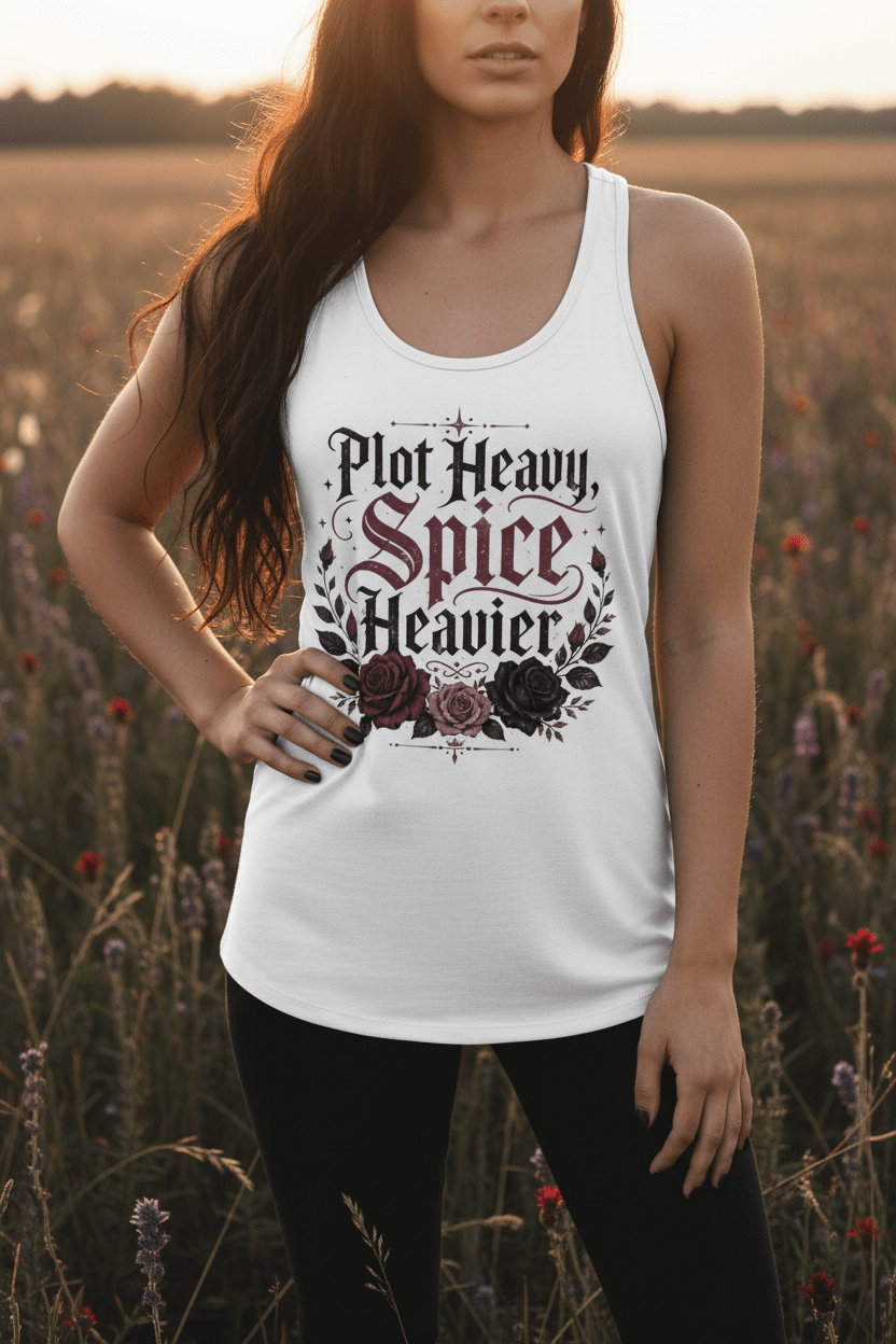 Plot Heavy Spice Heavier Racerback Tank - Tank Top - TheSpinedLife