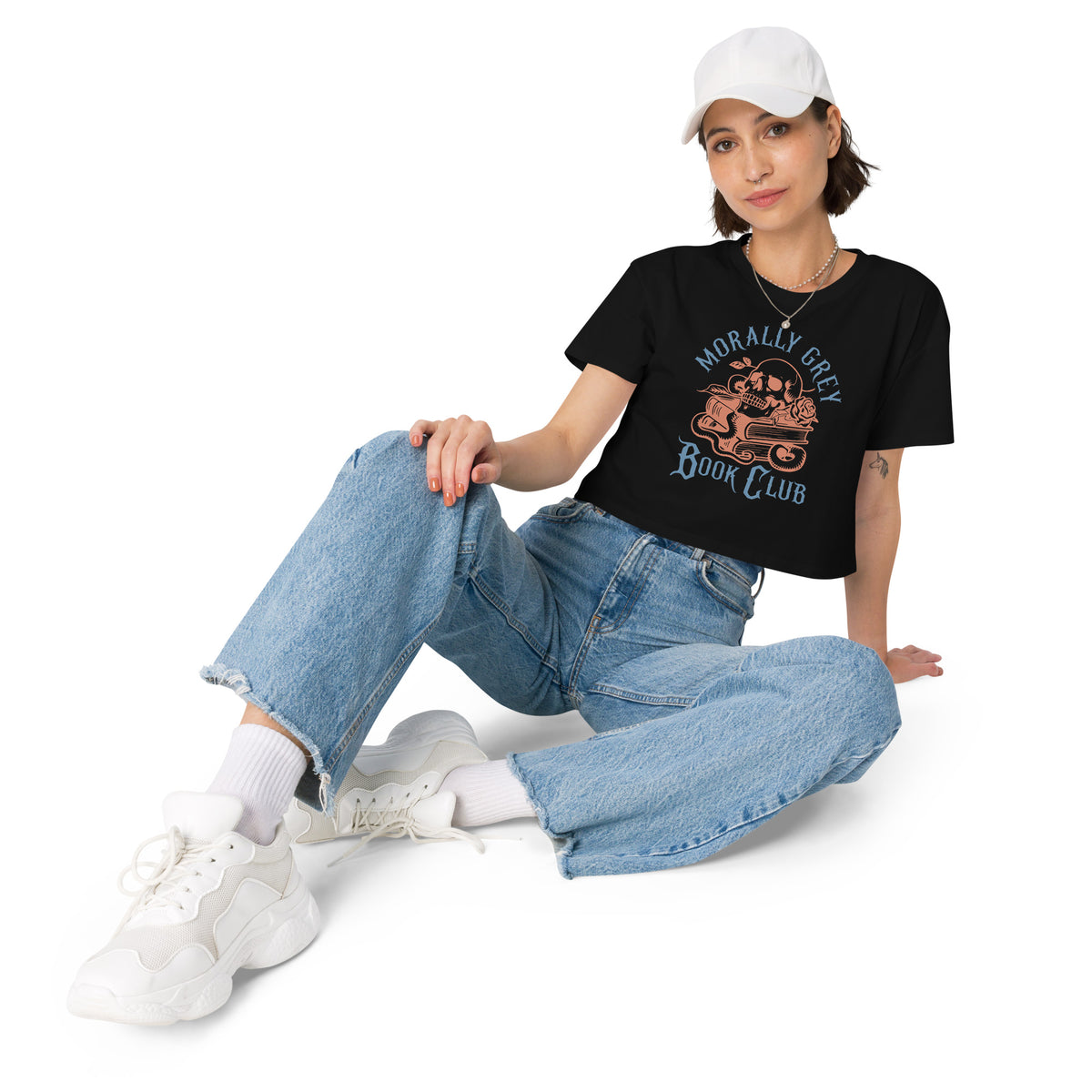 The Morally Grey | Book Club Graphic Crop Top - T - SHIRT - TheSpinedLife