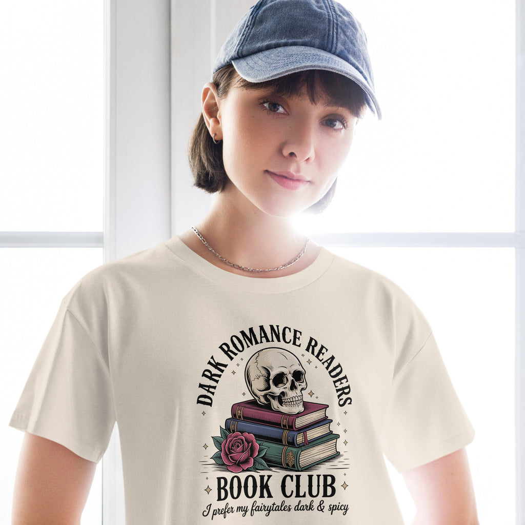 The "Forbidden Chapters" Book Club Vintage Crop 🥀☕ - T-SHIRT - TheSpinedLife