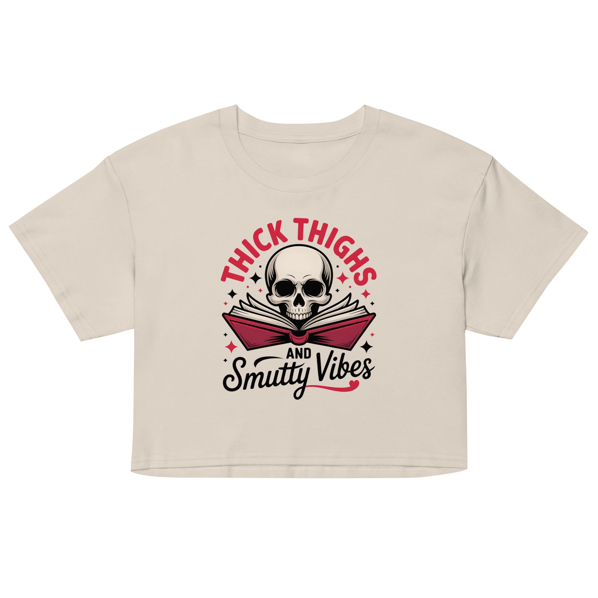 Thick Thighs & Smutty Vibes Crop Top | Spicy Reader Gift - T - SHIRT - TheSpinedLife