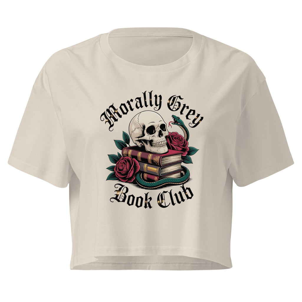 Morally Grey Book Club Cropped T-Shirt - T - SHIRT - TheSpinedLife