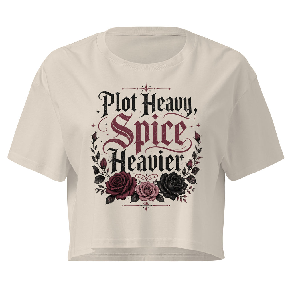 Plot Heavy, Spice Heavier Crop Top - T - SHIRT - TheSpinedLife