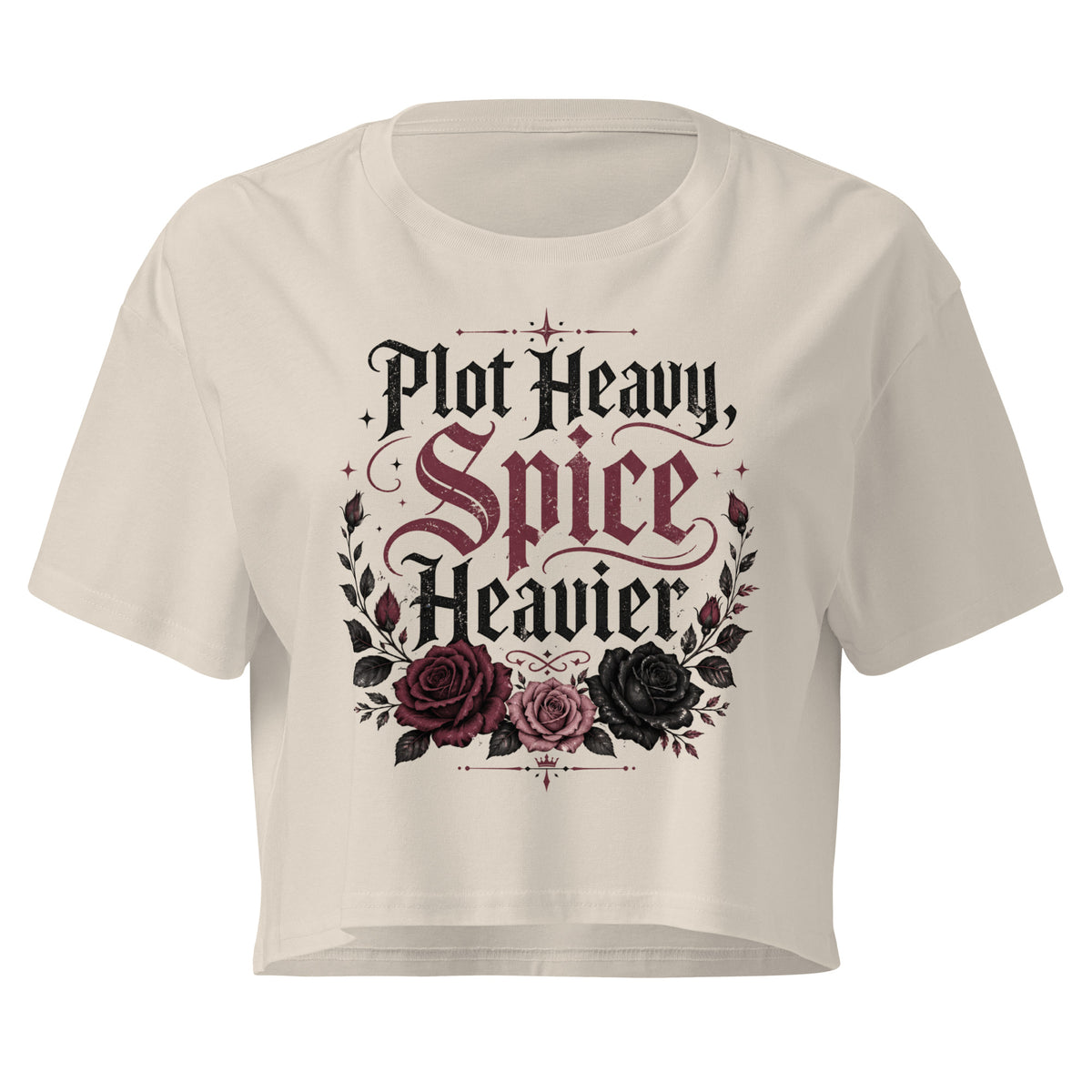 Plot Heavy, Spice Heavier Crop Top - T - SHIRT - TheSpinedLife