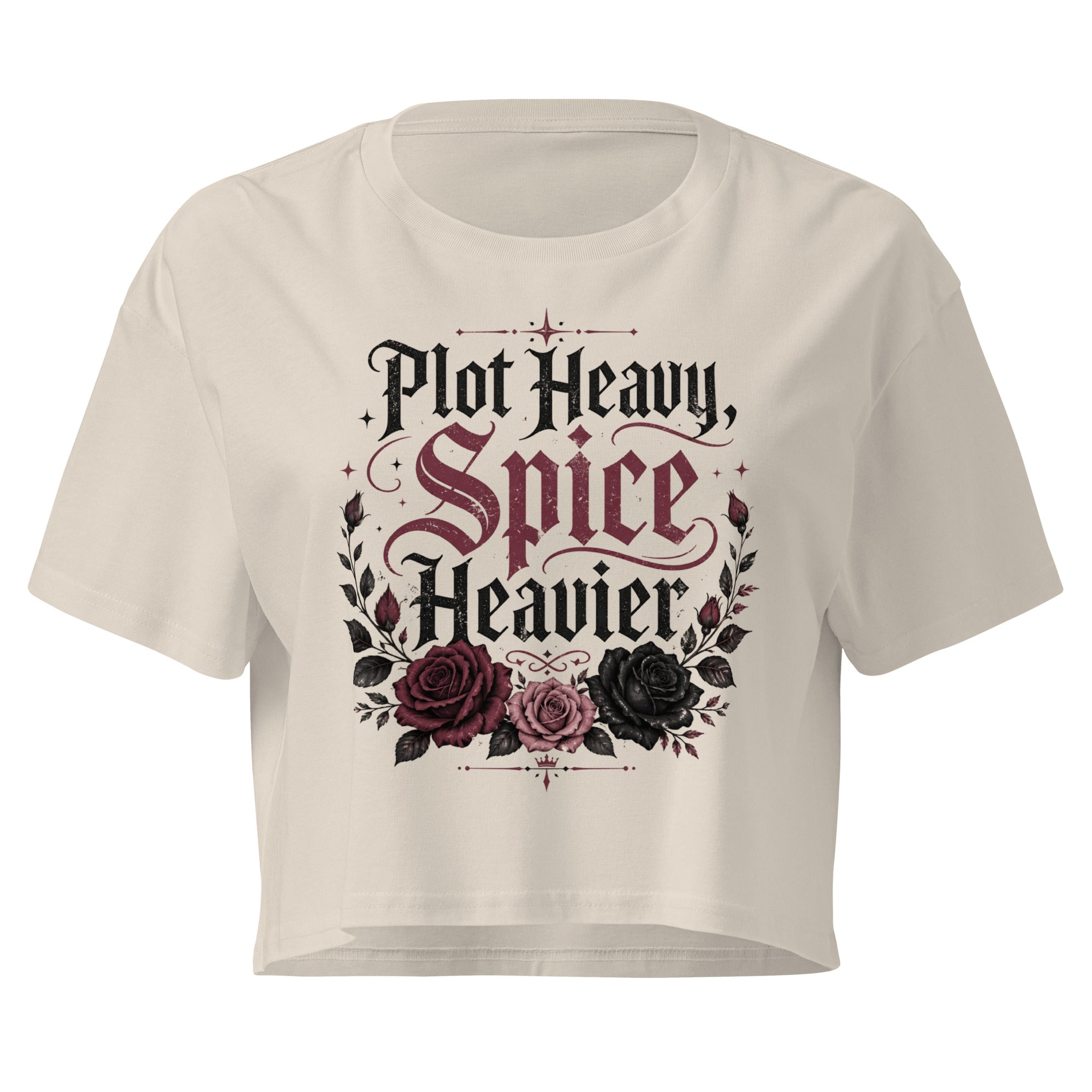 Plot Heavy, Spice Heavier Crop Top - T - SHIRT - TheSpinedLife