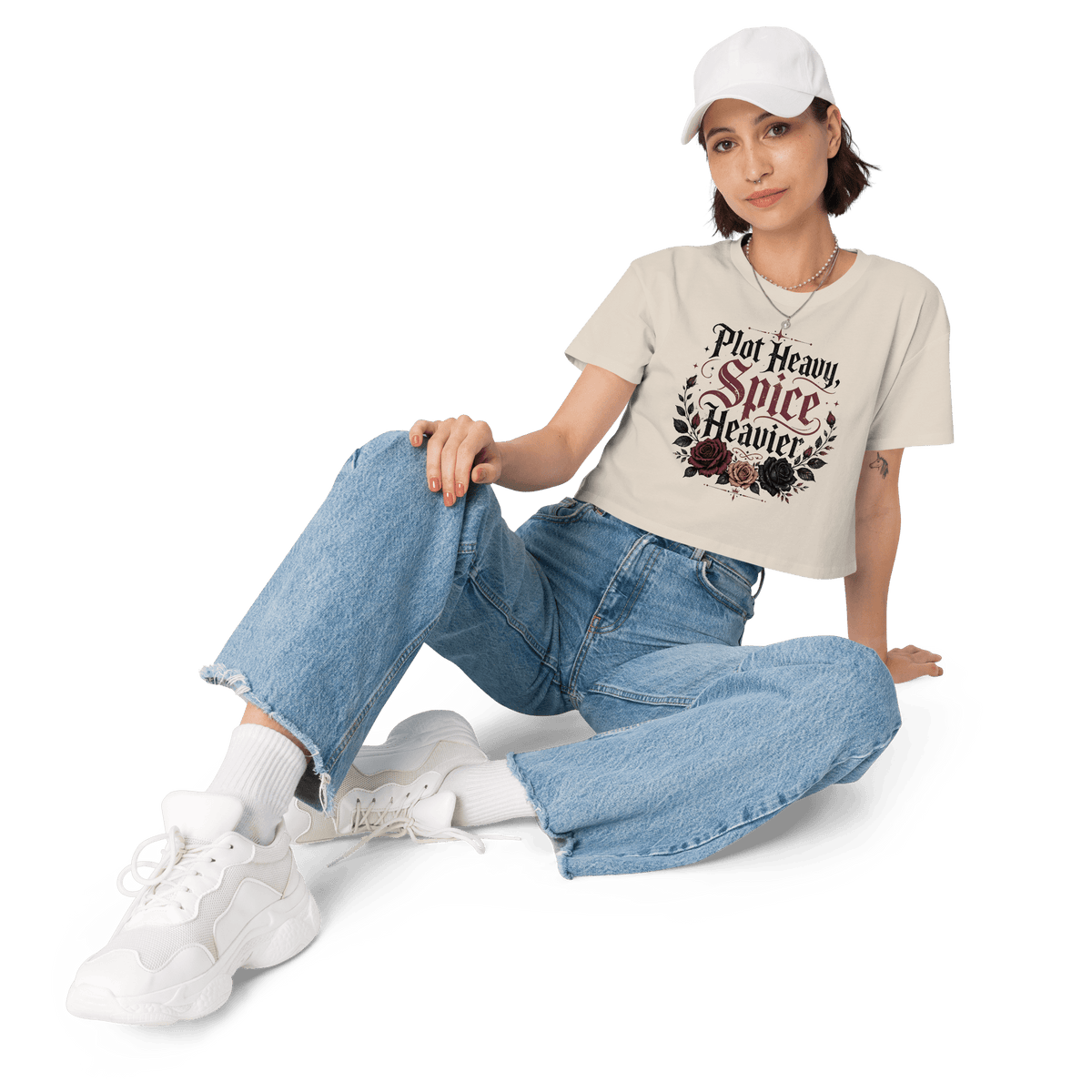 Plot Heavy, Spice Heavier Crop Top - T - SHIRT - TheSpinedLife