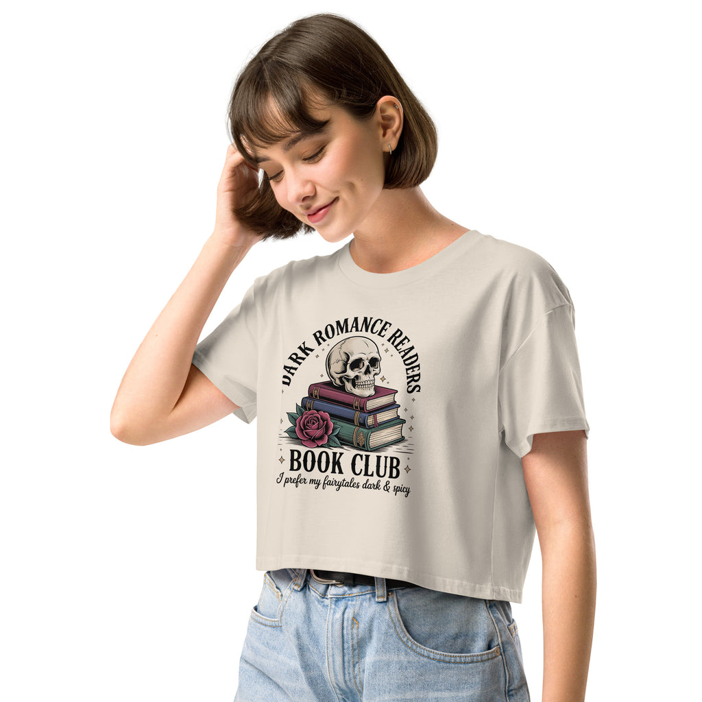 The "Forbidden Chapters" Book Club Vintage Crop 🥀☕ - T-SHIRT - TheSpinedLife
