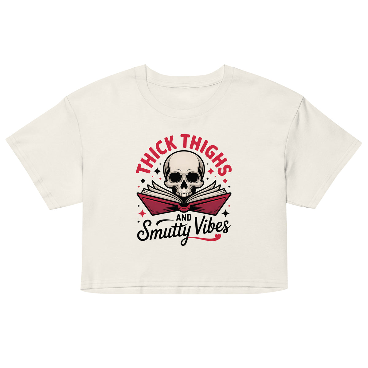 Thick Thighs & Smutty Vibes Crop Top | Spicy Reader Gift - T - SHIRT - TheSpinedLife