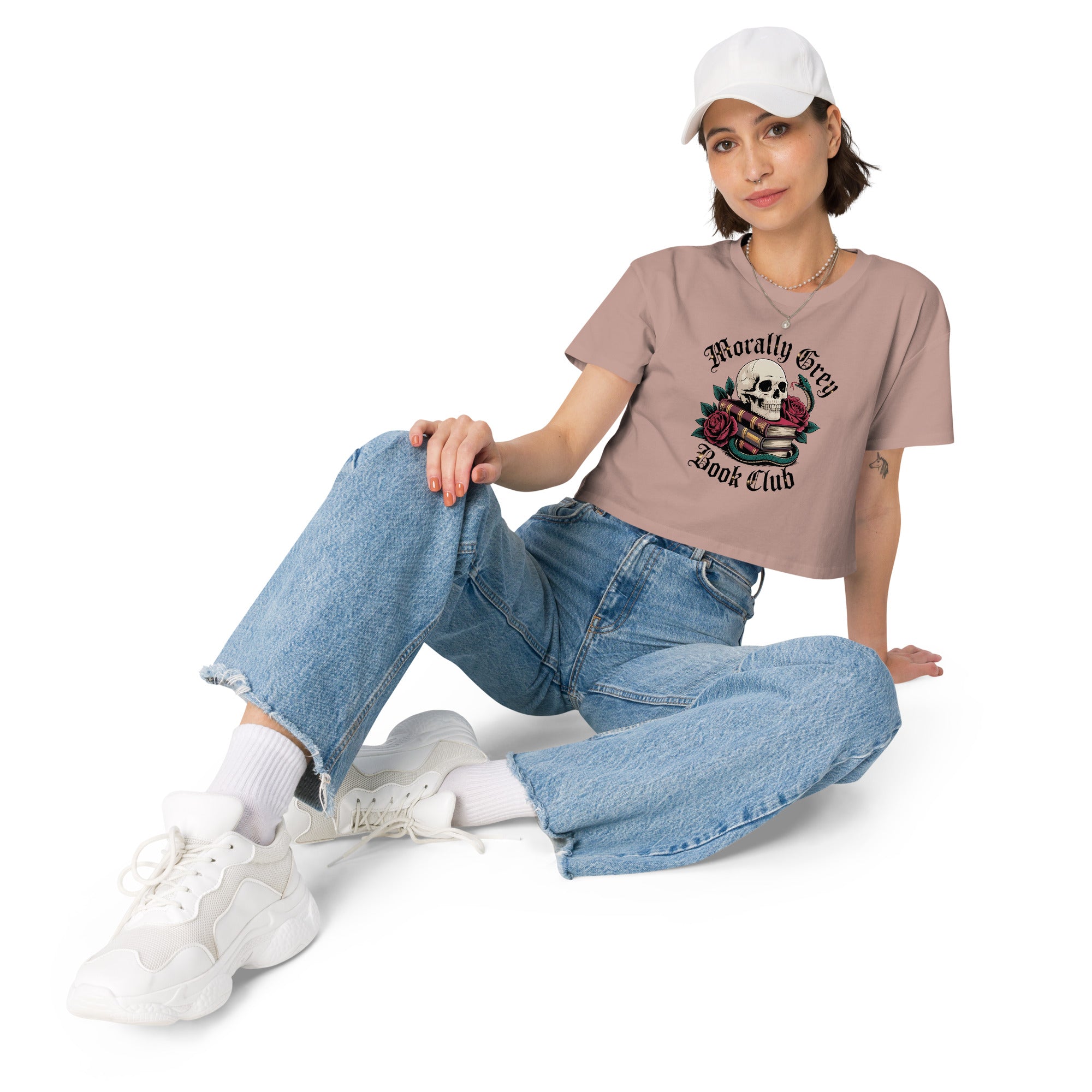 Morally Grey Book Club Cropped T-Shirt - T - SHIRT - TheSpinedLife