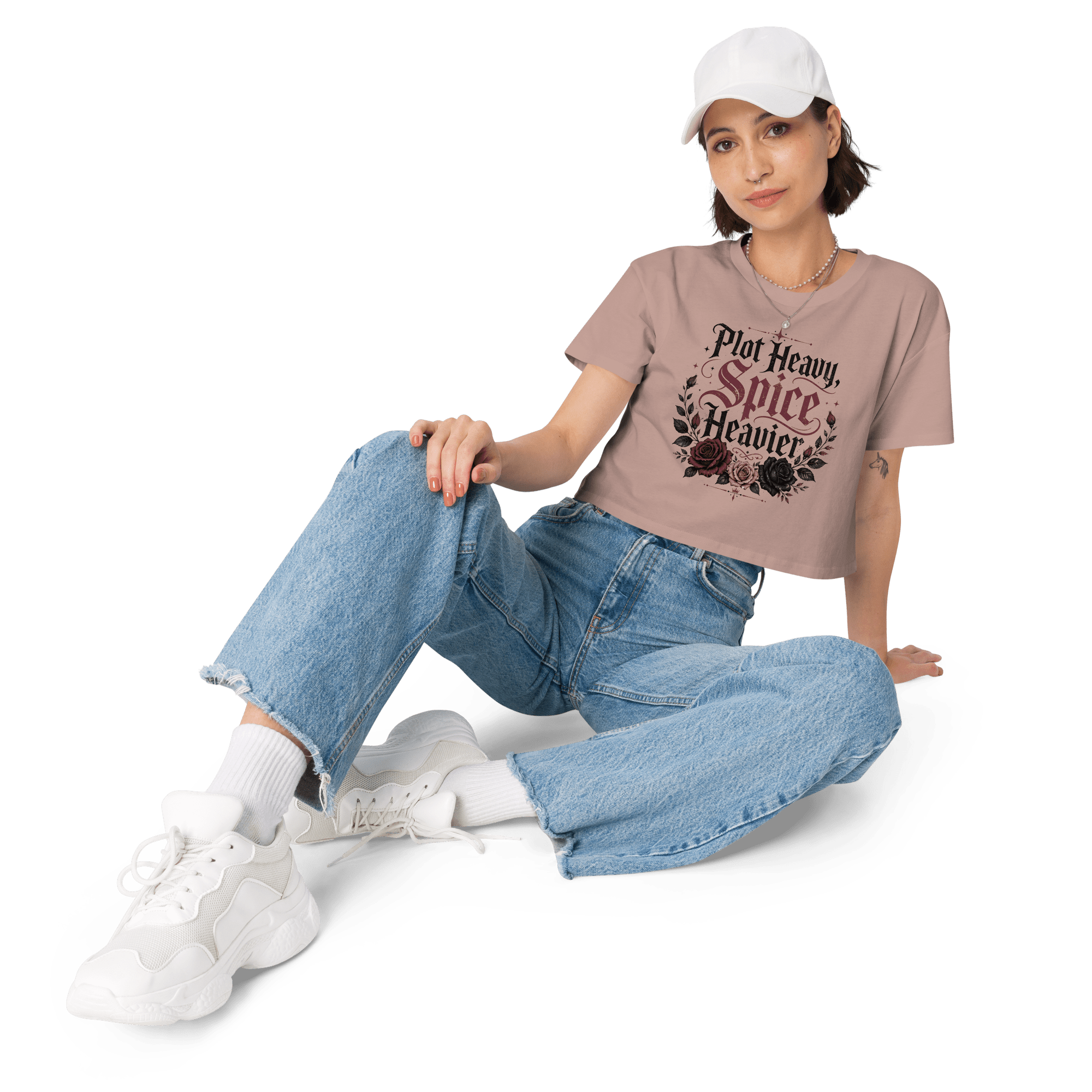 Plot Heavy, Spice Heavier Crop Top - T - SHIRT - TheSpinedLife