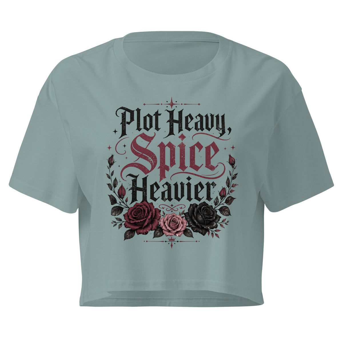 Plot Heavy, Spice Heavier Crop Top - T - SHIRT - TheSpinedLife