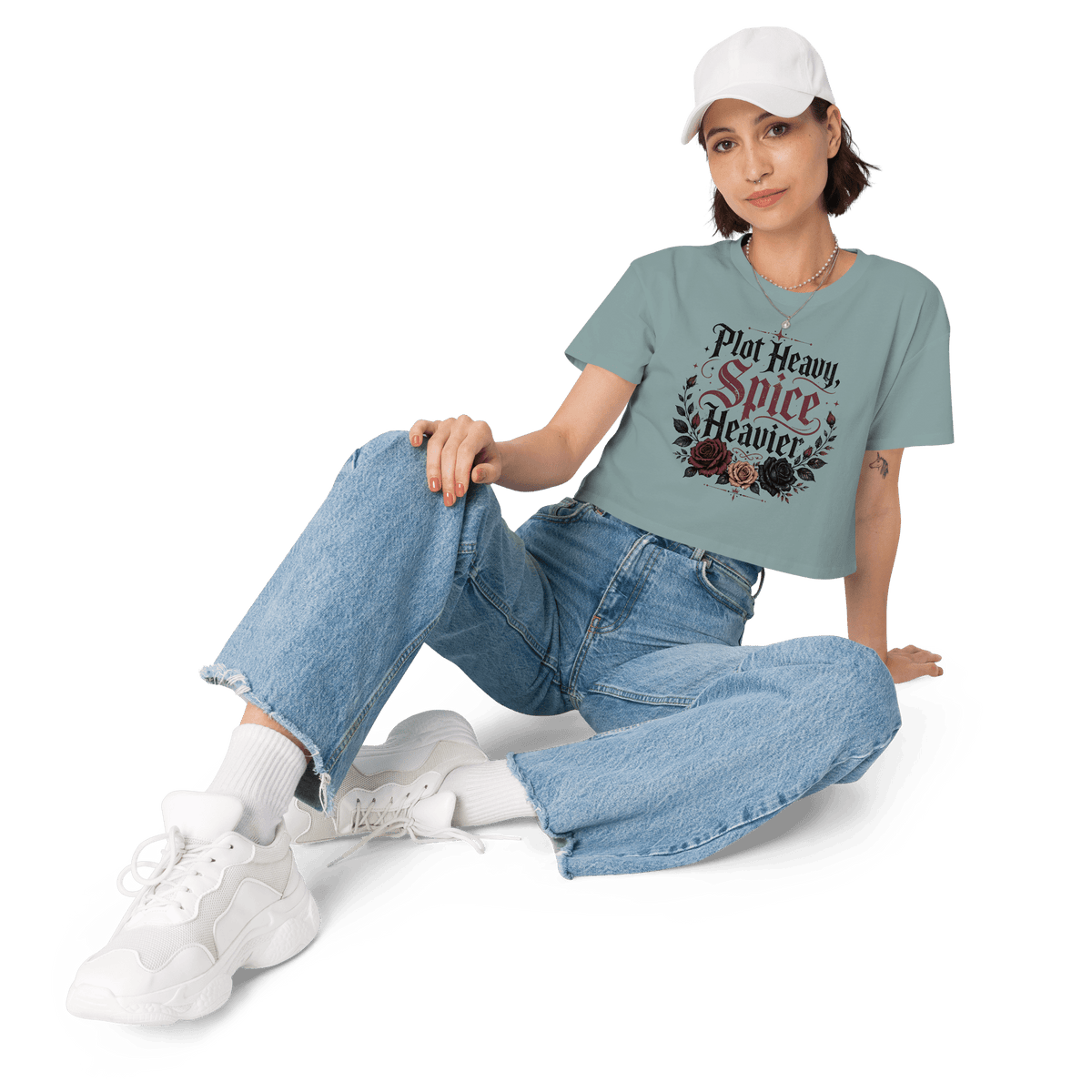 Plot Heavy, Spice Heavier Crop Top - T - SHIRT - TheSpinedLife
