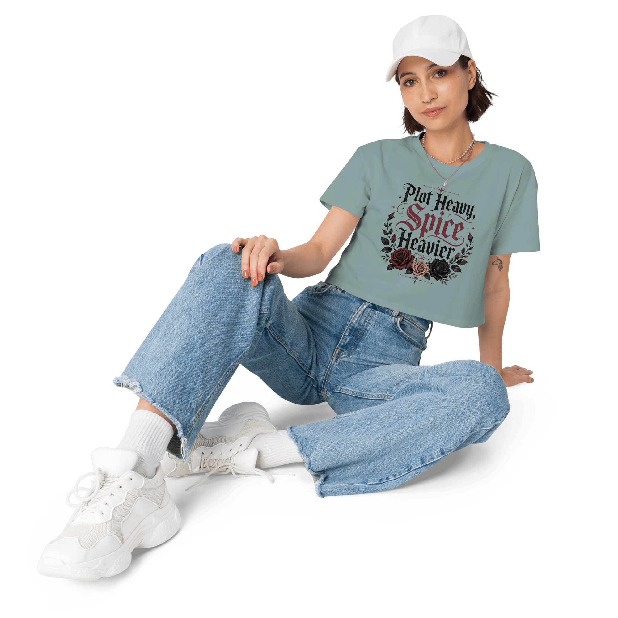 Plot Heavy, Spice Heavier Crop Top - T - SHIRT - TheSpinedLife