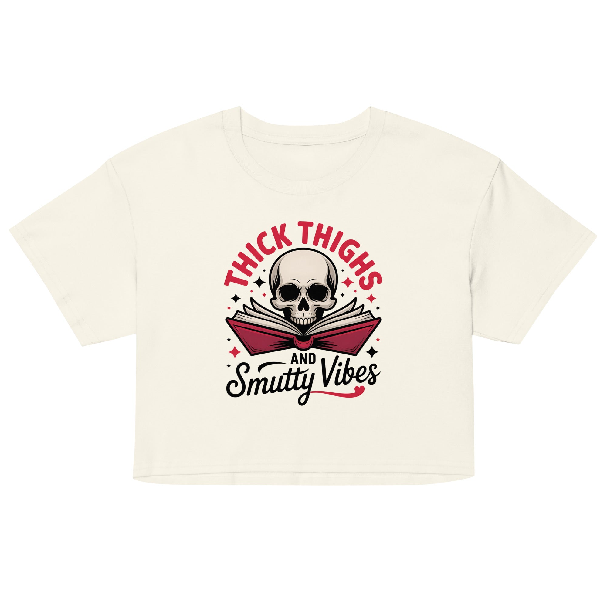 Thick Thighs & Smutty Vibes Crop Top | Spicy Reader Gift - T - SHIRT - TheSpinedLife