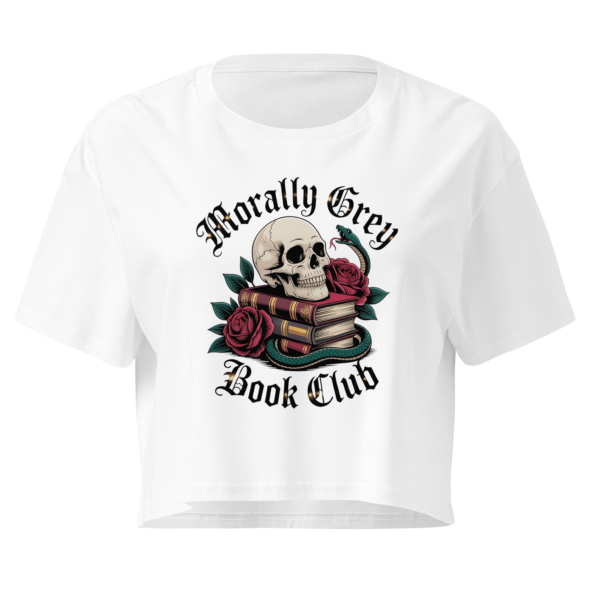 Morally Grey Book Club Cropped T-Shirt - T - SHIRT - TheSpinedLife