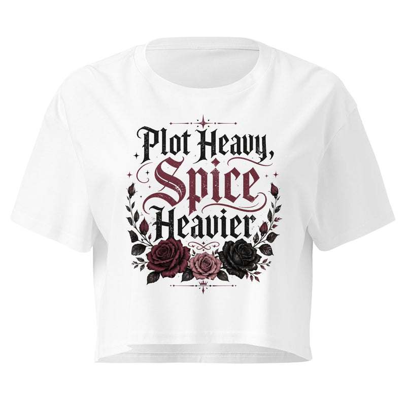 Plot Heavy, Spice Heavier Crop Top - T - SHIRT - TheSpinedLife