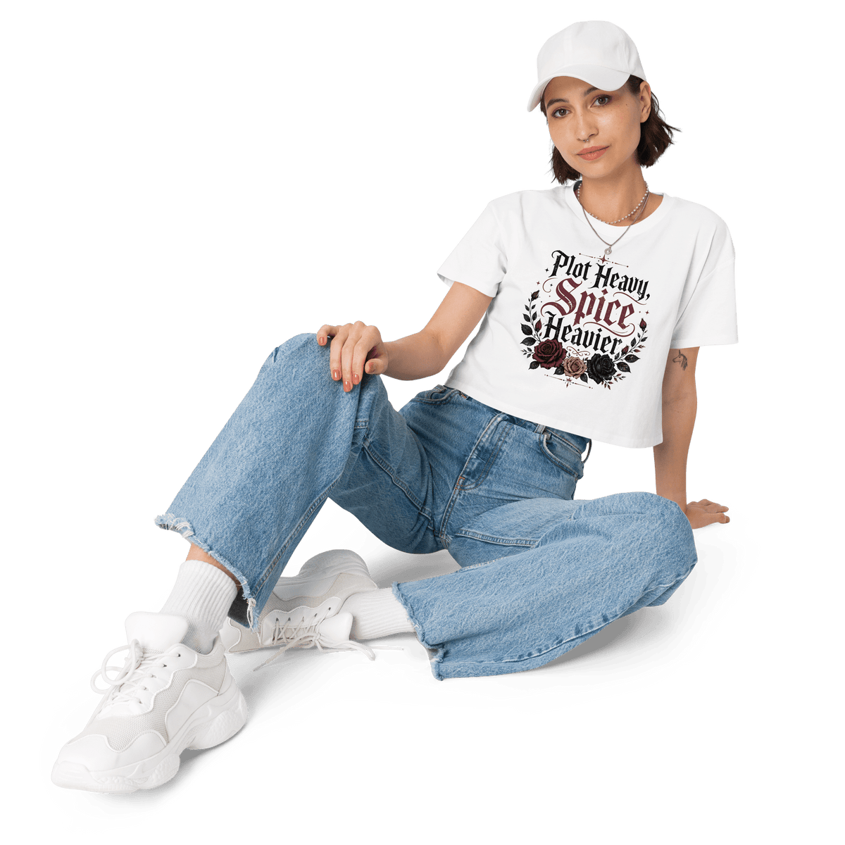 Plot Heavy, Spice Heavier Crop Top - T - SHIRT - TheSpinedLife
